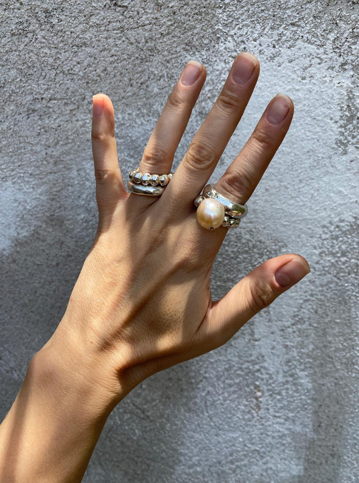 Dangly Pearl Ring