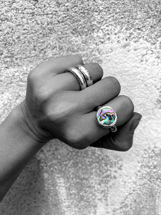 Abalone Band Ring