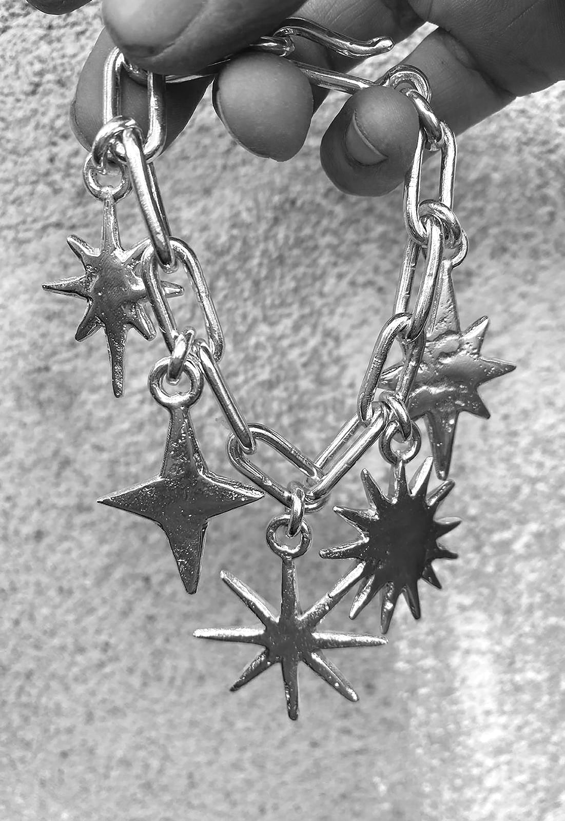 Silver Star Charm Bracelet